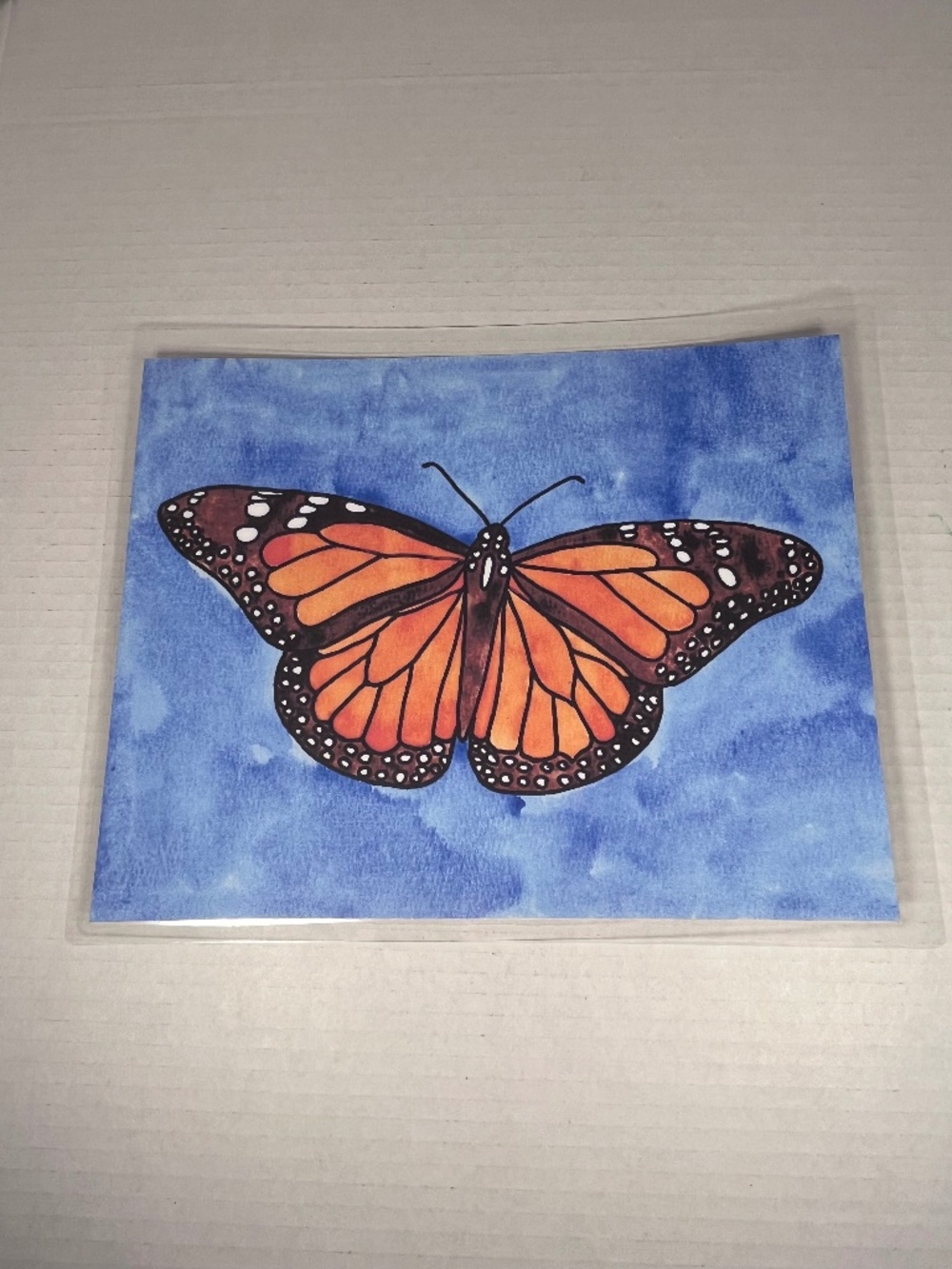Monarch Butterfly Watercolor Painting Art Print Laminated ~8.5x11 inches